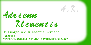 adrienn klementis business card